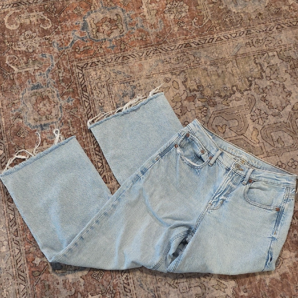 American Eagle Outfitters Light Blue Straight Leg Jeans